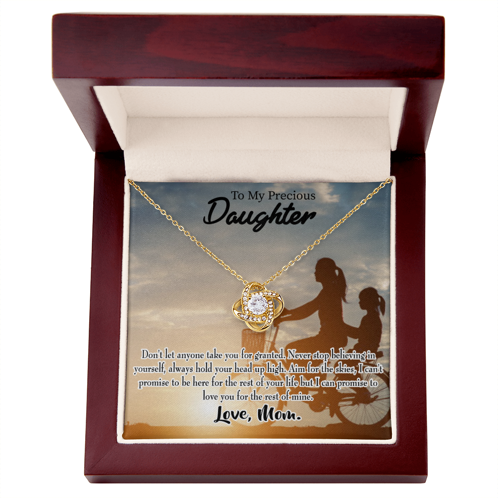 To My Daughter Always There For You From Mom Infinity Knot Necklace Message Card-Express Your Love Gifts