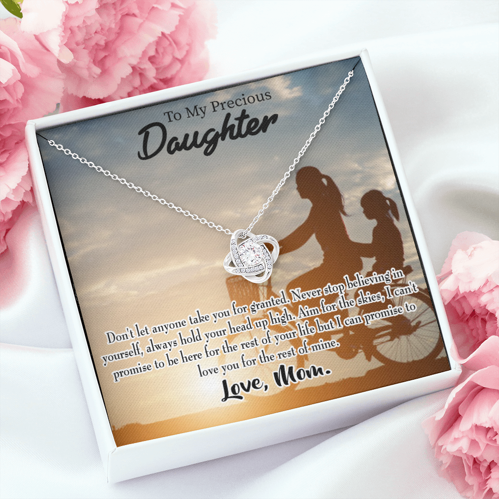 To My Daughter Always There For You From Mom Infinity Knot Necklace Message Card-Express Your Love Gifts