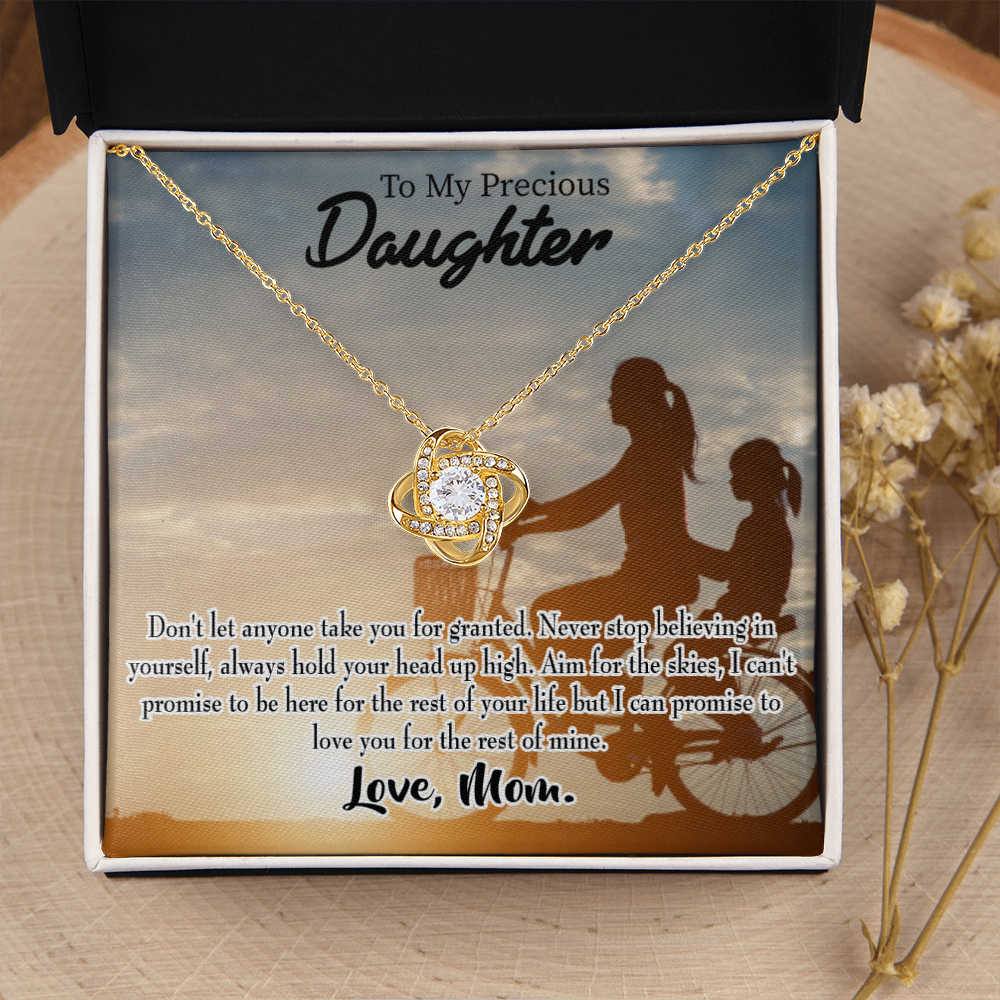 To My Daughter Always There For You From Mom Infinity Knot Necklace Message Card-Express Your Love Gifts