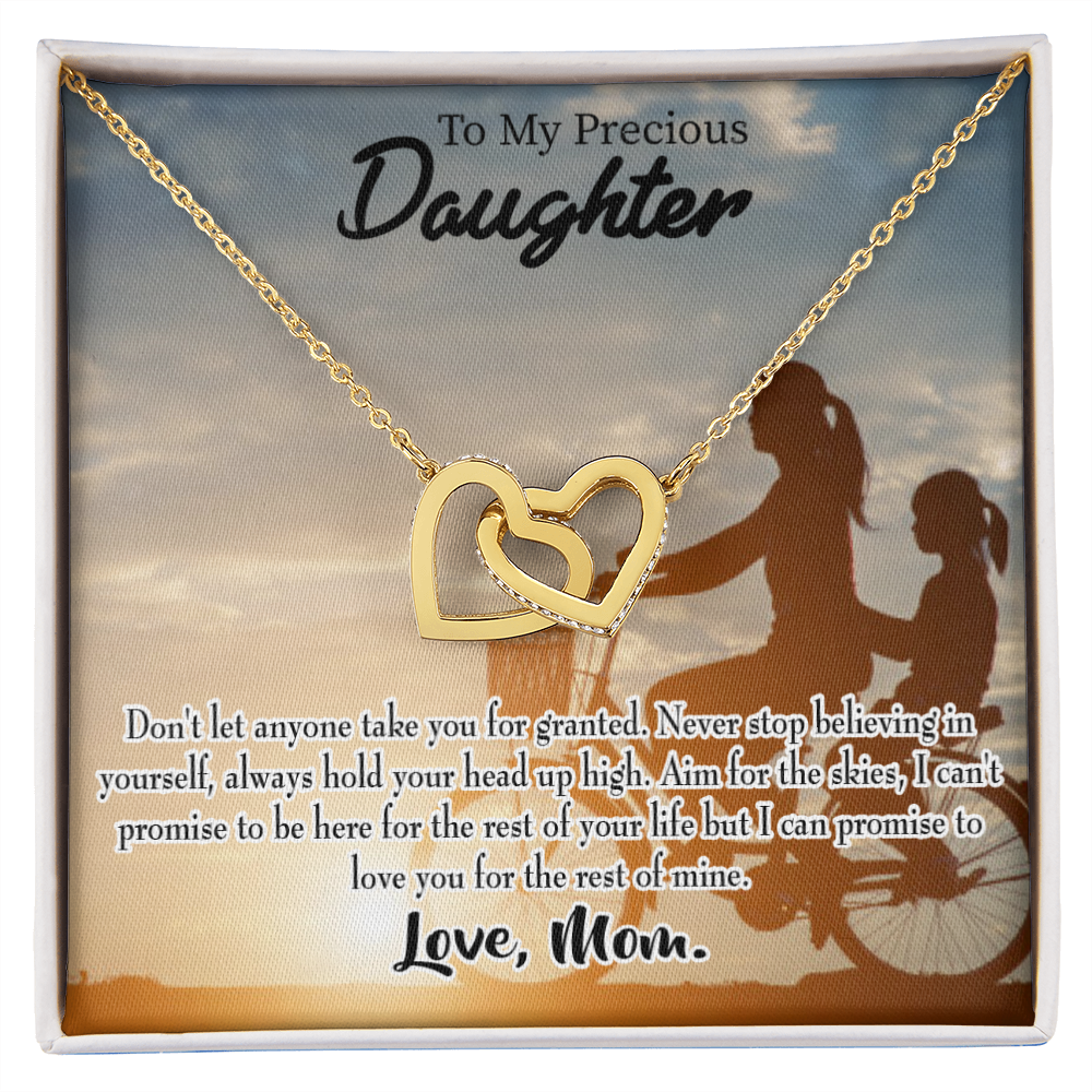 To My Daughter Always There for You From Mom Inseparable Necklace-Express Your Love Gifts