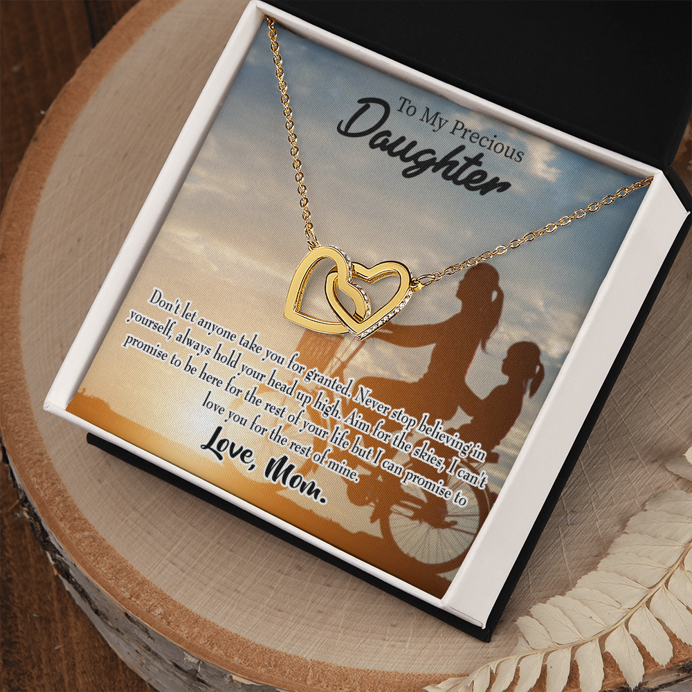 To My Daughter Always There for You From Mom Inseparable Necklace-Express Your Love Gifts