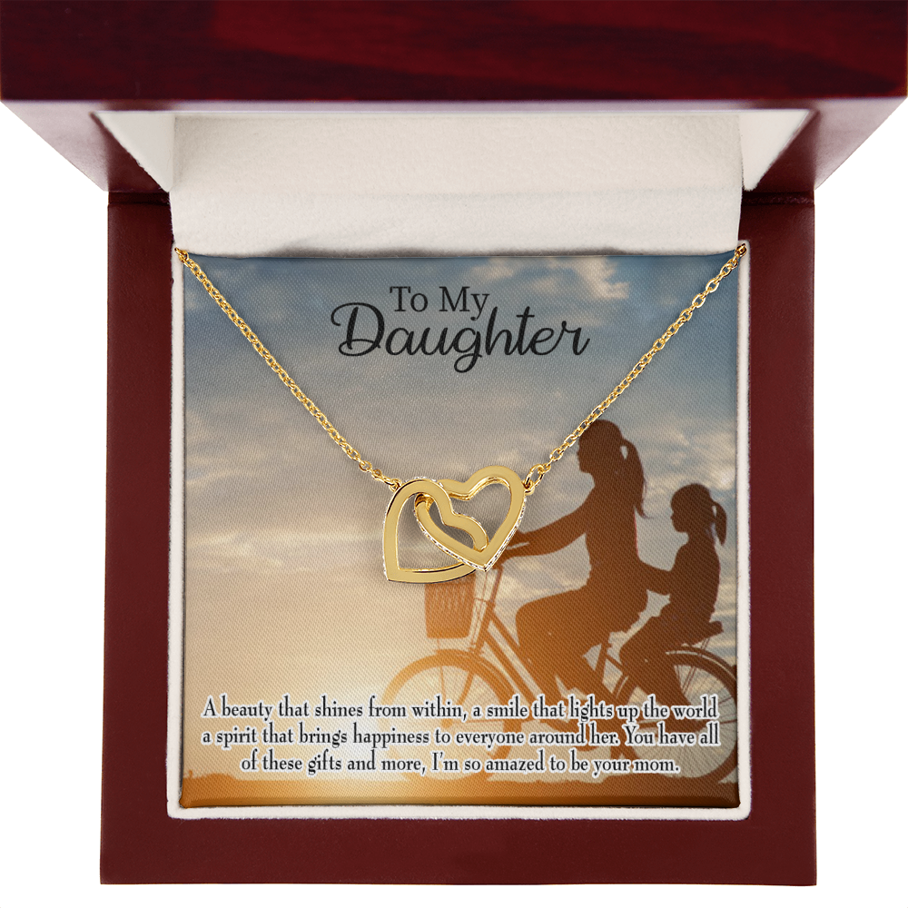 To My Daughter Amazed to Be Your Mom Inseparable Necklace-Express Your Love Gifts