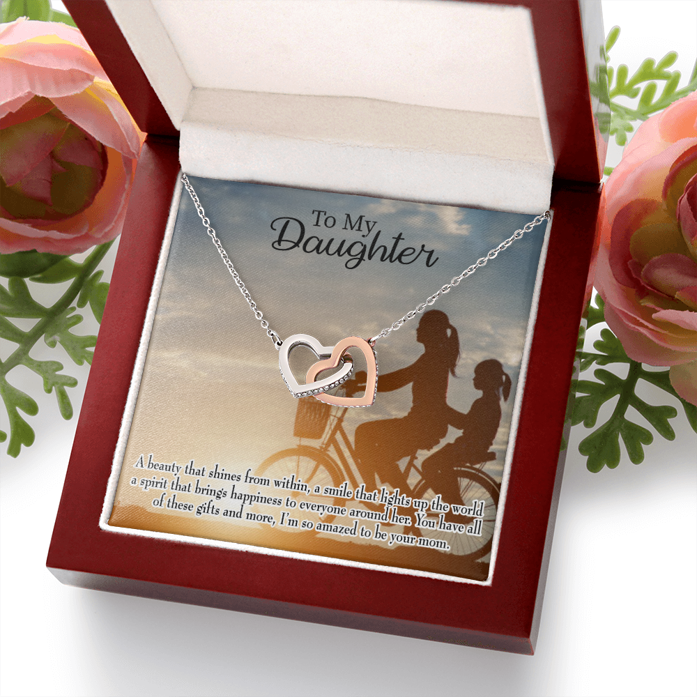 To My Daughter Amazed to Be Your Mom Inseparable Necklace-Express Your Love Gifts