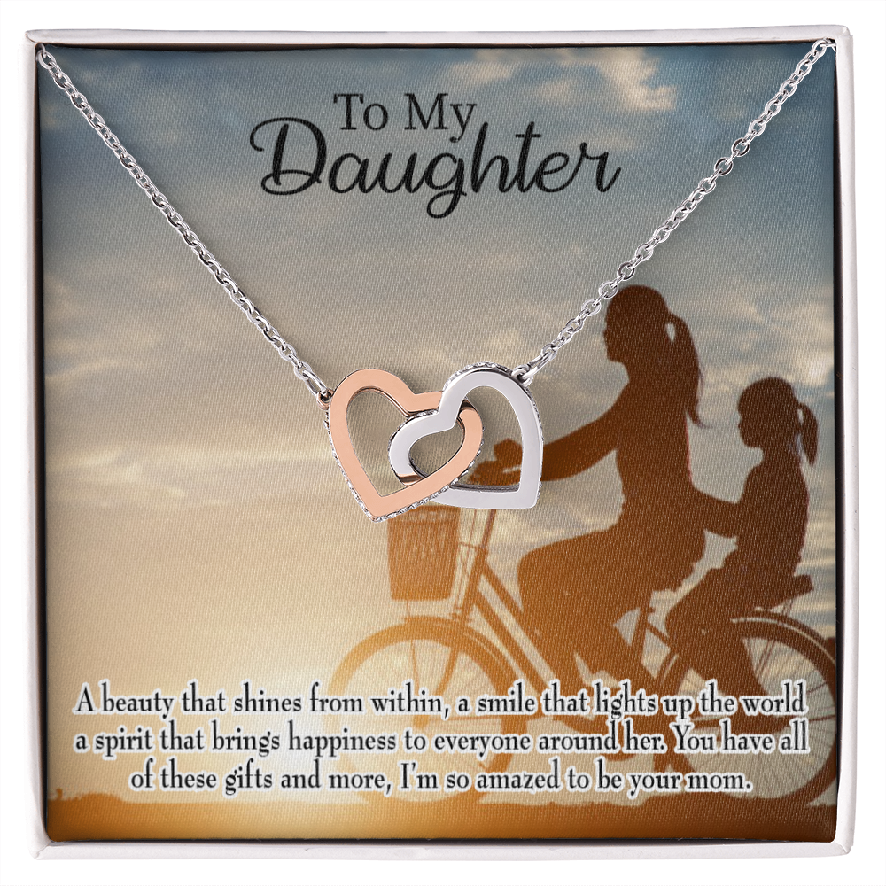 To My Daughter Amazed to Be Your Mom Inseparable Necklace-Express Your Love Gifts