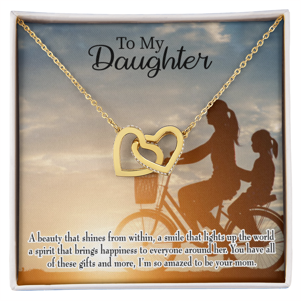 To My Daughter Amazed to Be Your Mom Inseparable Necklace-Express Your Love Gifts