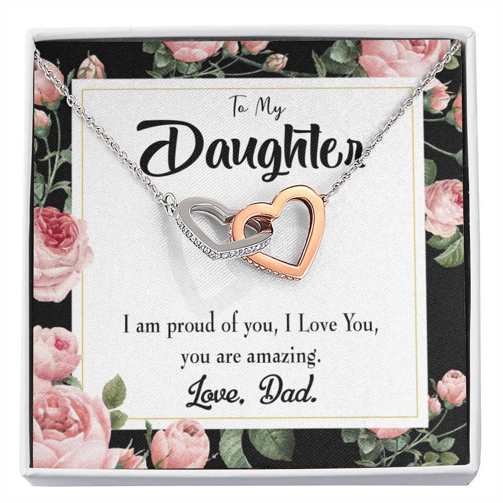 To My Daughter Amazing Daughter to Dad Inseparable Necklace - Express Your  Love Gifts