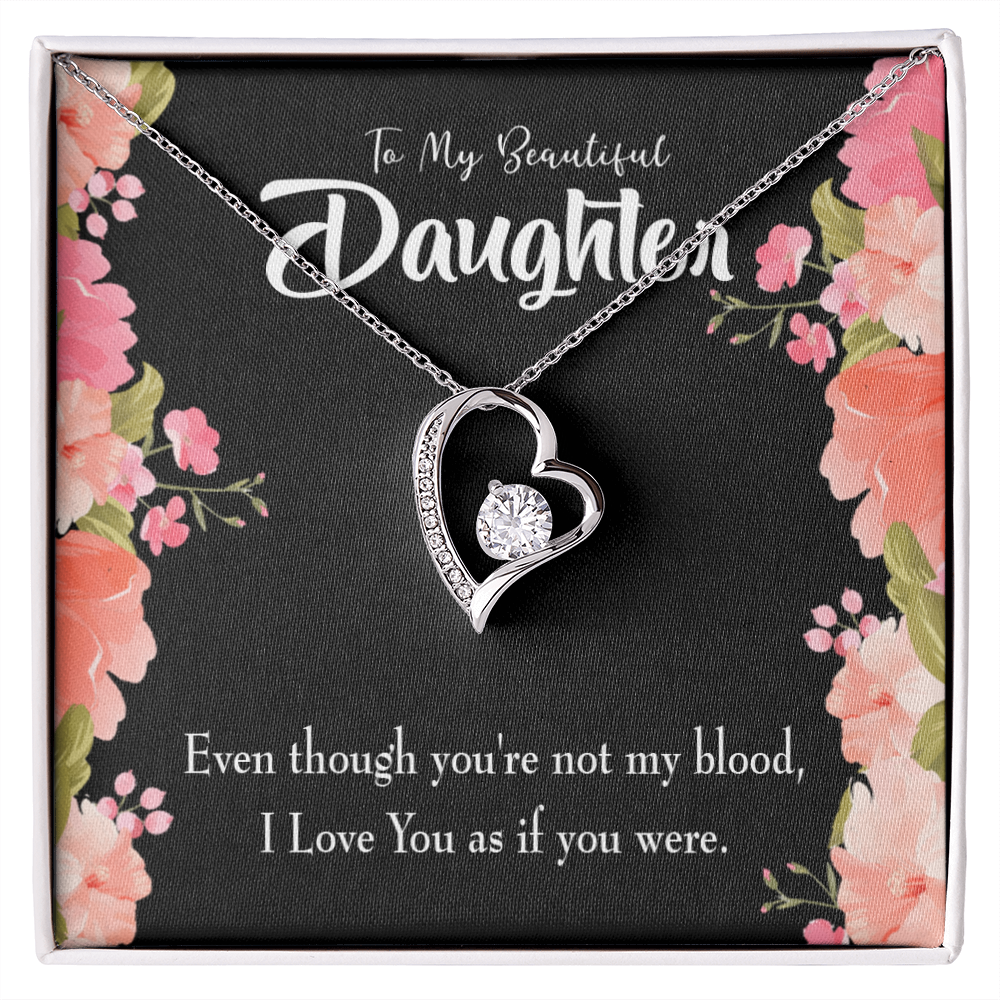 To My Daughter Beautiful Daughter Forever Necklace w Message Card-Express Your Love Gifts