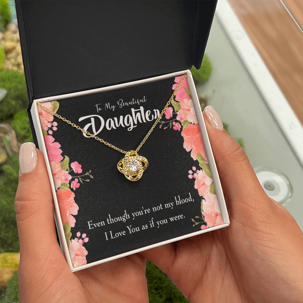 To My Daughter Beautiful Daughter Infinity Knot Necklace Message Card-Express Your Love Gifts