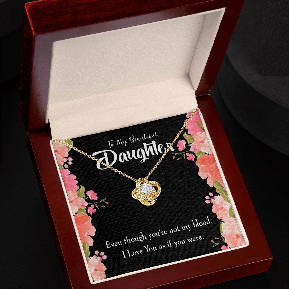 To My Daughter Beautiful Daughter Infinity Knot Necklace Message Card-Express Your Love Gifts