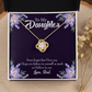 To My Daughter Believe in Yourself From Dad Infinity Knot Necklace Message Card-Express Your Love Gifts