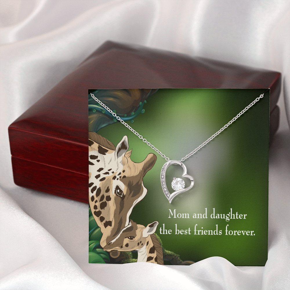 To My Daughter Best Friends Forever From Mom Forever Necklace w Message Card-Express Your Love Gifts