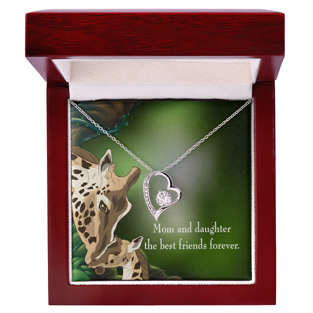 To My Daughter Best Friends Forever From Mom Forever Necklace w Message Card-Express Your Love Gifts