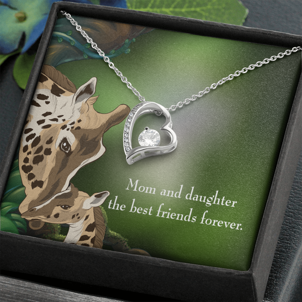 To My Daughter Best Friends Forever From Mom Forever Necklace w Message Card-Express Your Love Gifts