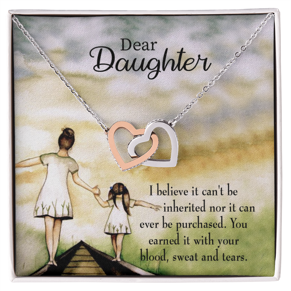 To My Daughter Blood Sweat and Tears From Mom Inseparable Necklace-Express Your Love Gifts