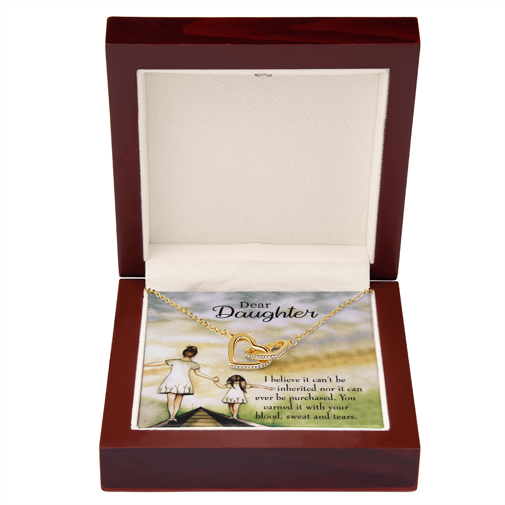 To My Daughter Blood Sweat and Tears From Mom Inseparable Necklace-Express Your Love Gifts