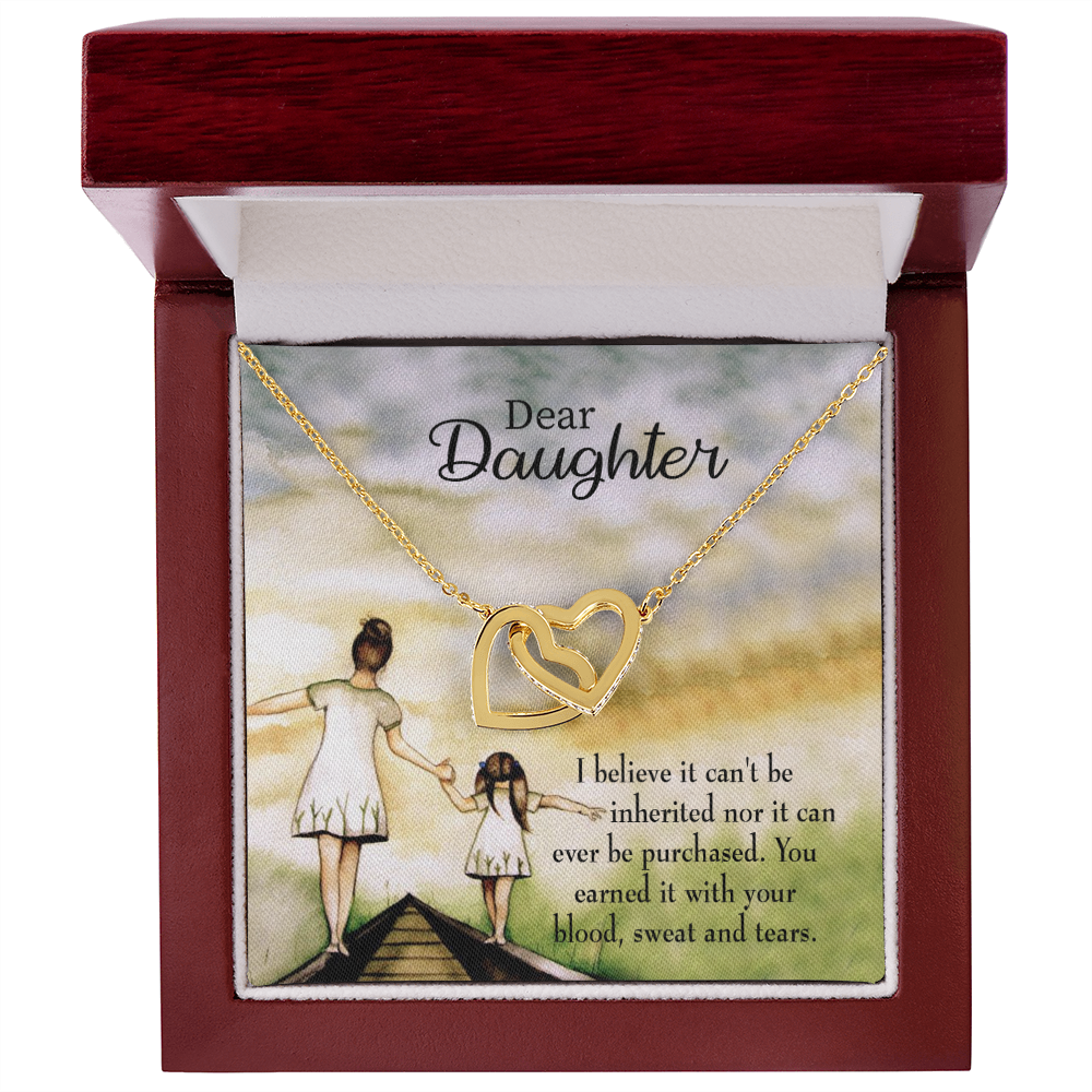 To My Daughter Blood Sweat and Tears From Mom Inseparable Necklace-Express Your Love Gifts