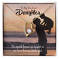 To My Daughter Dad's Bright Love Forever Necklace w Message Card-Express Your Love Gifts