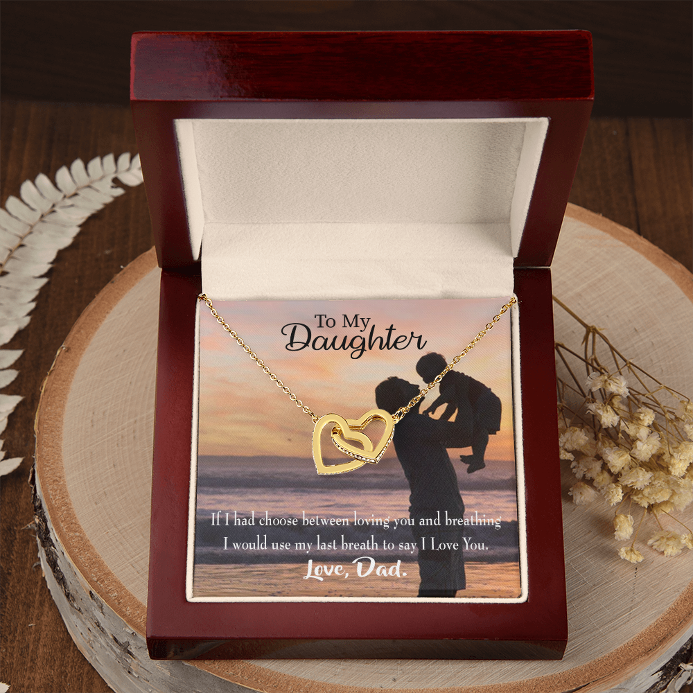 To My Daughter Dad's Last Breath Inseparable Necklace-Express Your Love Gifts