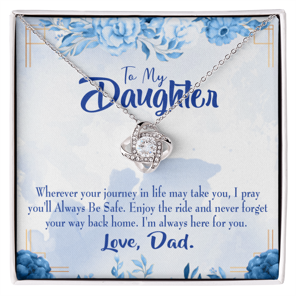 To My Daughter Dad's Prayer to Daughter Infinity Knot Necklace Message Card-Express Your Love Gifts