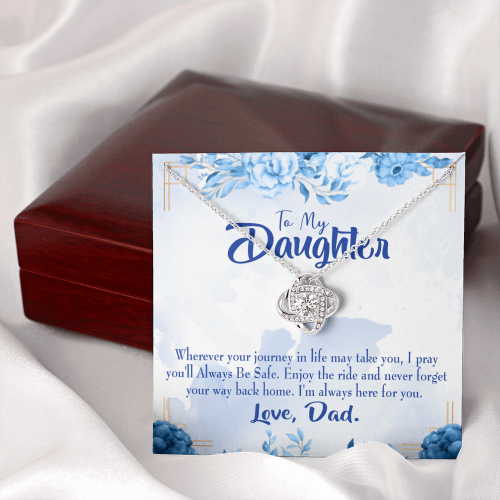 To My Daughter Dad's Prayer to Daughter Infinity Knot Necklace Message Card-Express Your Love Gifts