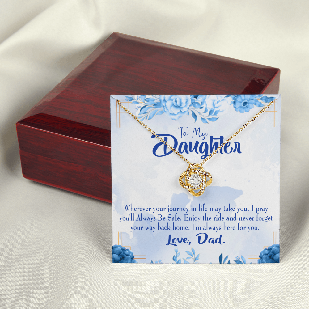 To My Daughter Dad's Prayer to Daughter Infinity Knot Necklace Message Card-Express Your Love Gifts