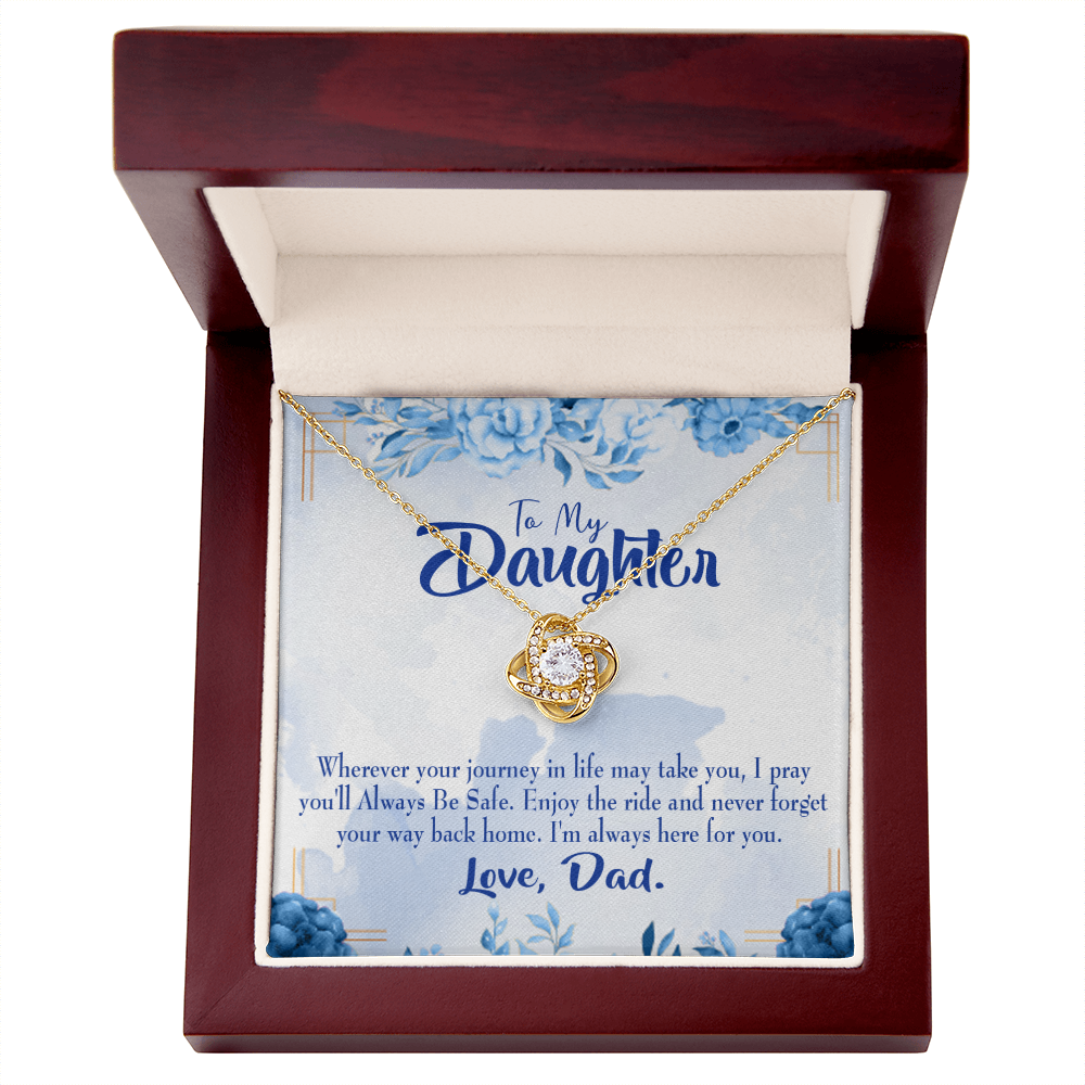 To My Daughter Dad's Prayer to Daughter Infinity Knot Necklace Message Card-Express Your Love Gifts