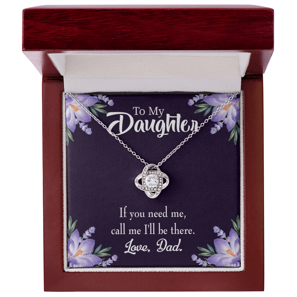 To My Daughter Dad Will Be There From Dad Infinity Knot Necklace Message Card-Express Your Love Gifts