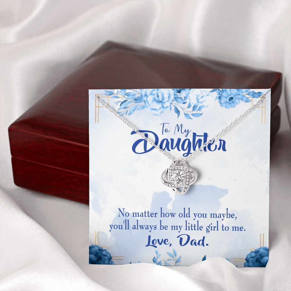 To My Daughter Daddy's Little Girl Infinity Knot Necklace Message Card-Express Your Love Gifts