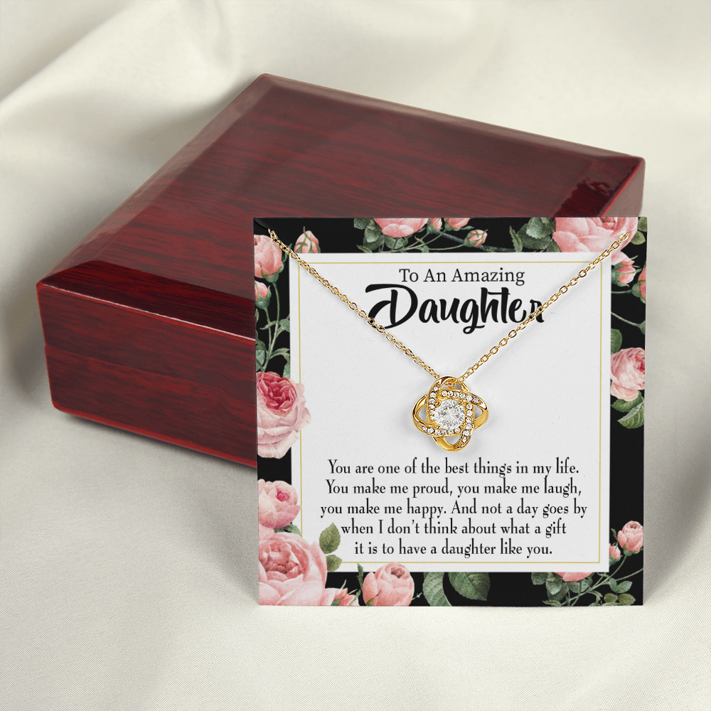 To My Daughter Daughter Like You Infinity Knot Necklace Message Card-Express Your Love Gifts