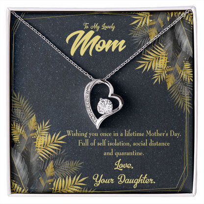 To My Daughter Daughter to Mom Forever Necklace w Message Card-Express Your Love Gifts