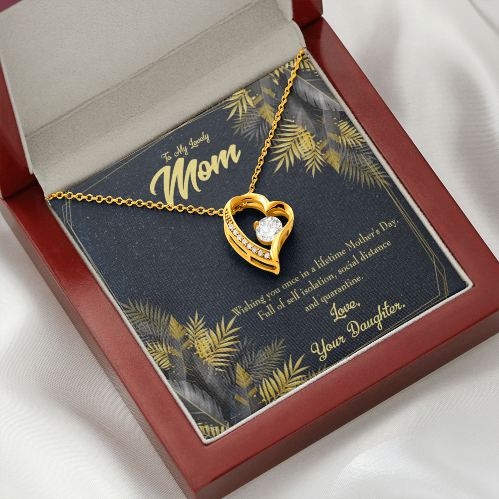 To My Daughter Daughter to Mom Forever Necklace w Message Card-Express Your Love Gifts