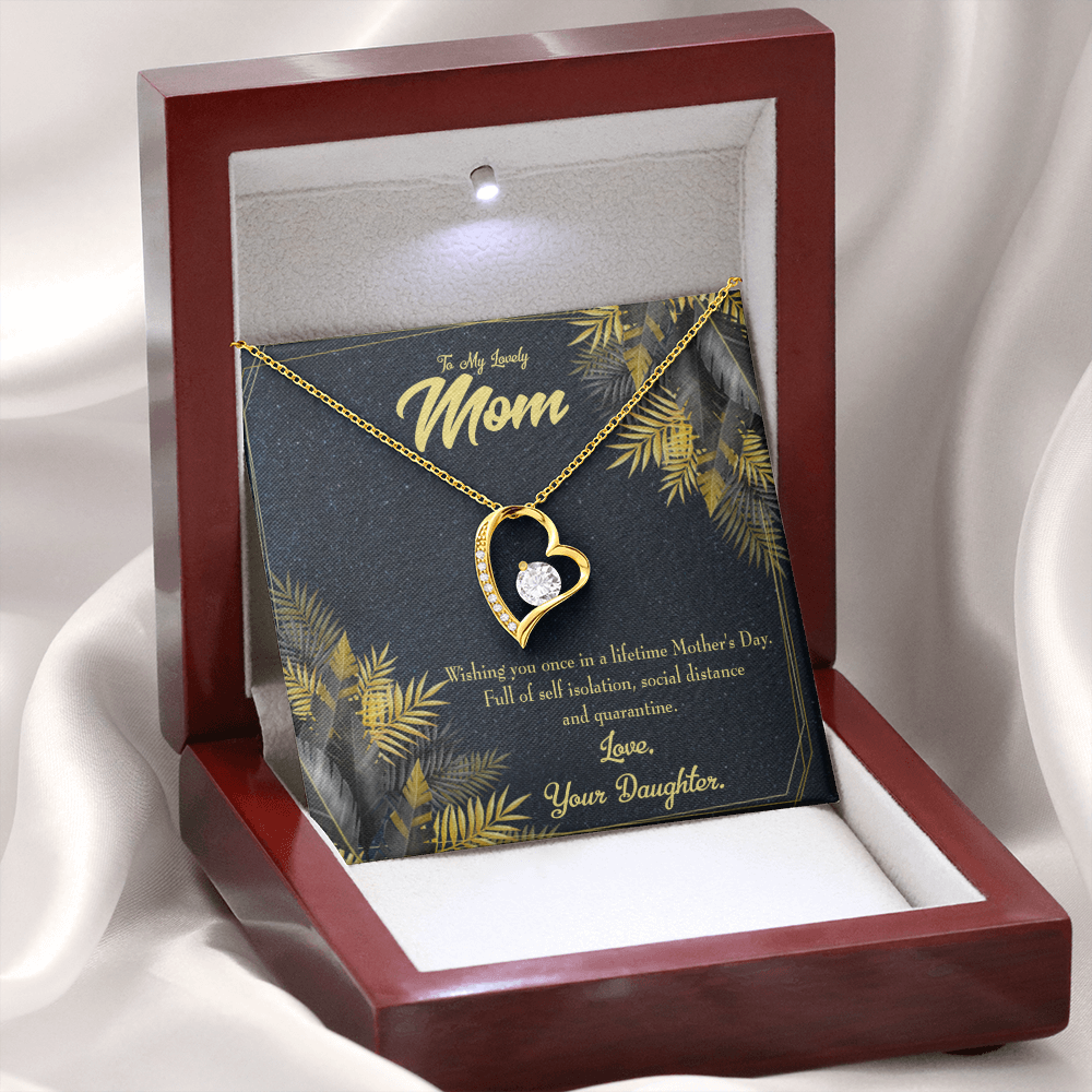 To My Daughter Daughter to Mom Forever Necklace w Message Card-Express Your Love Gifts