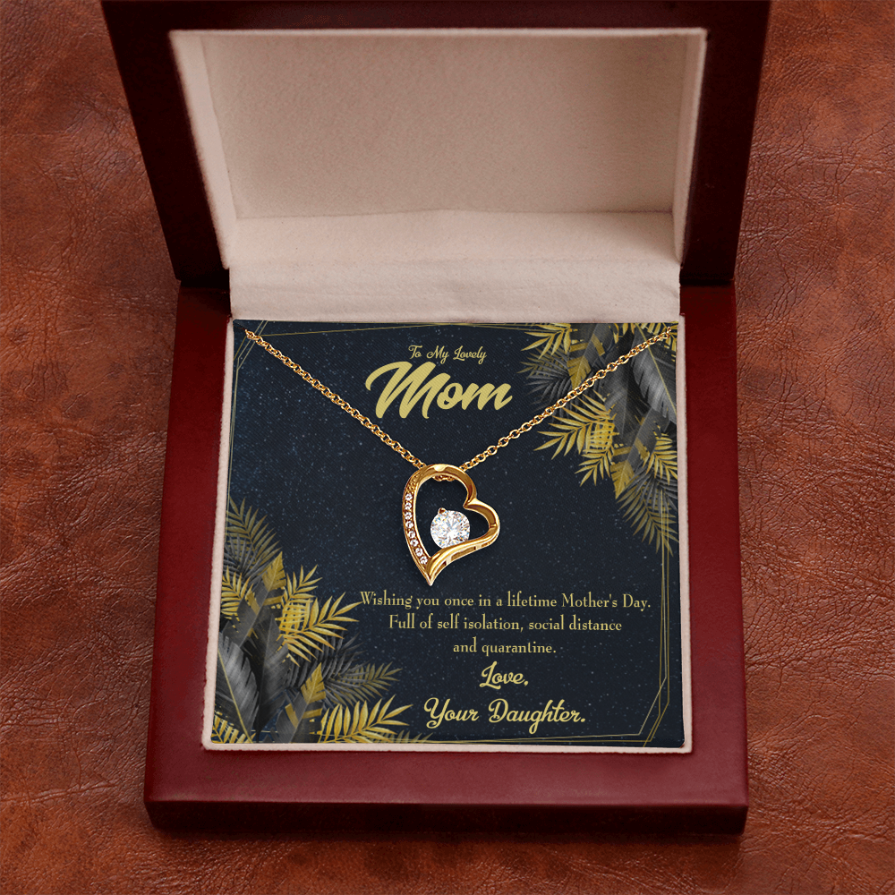 To My Daughter Daughter to Mom Forever Necklace w Message Card-Express Your Love Gifts