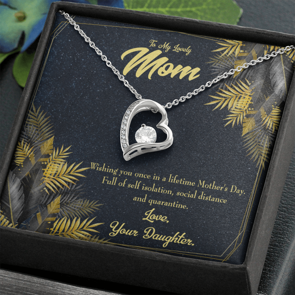 To My Daughter Daughter to Mom Forever Necklace w Message Card-Express Your Love Gifts