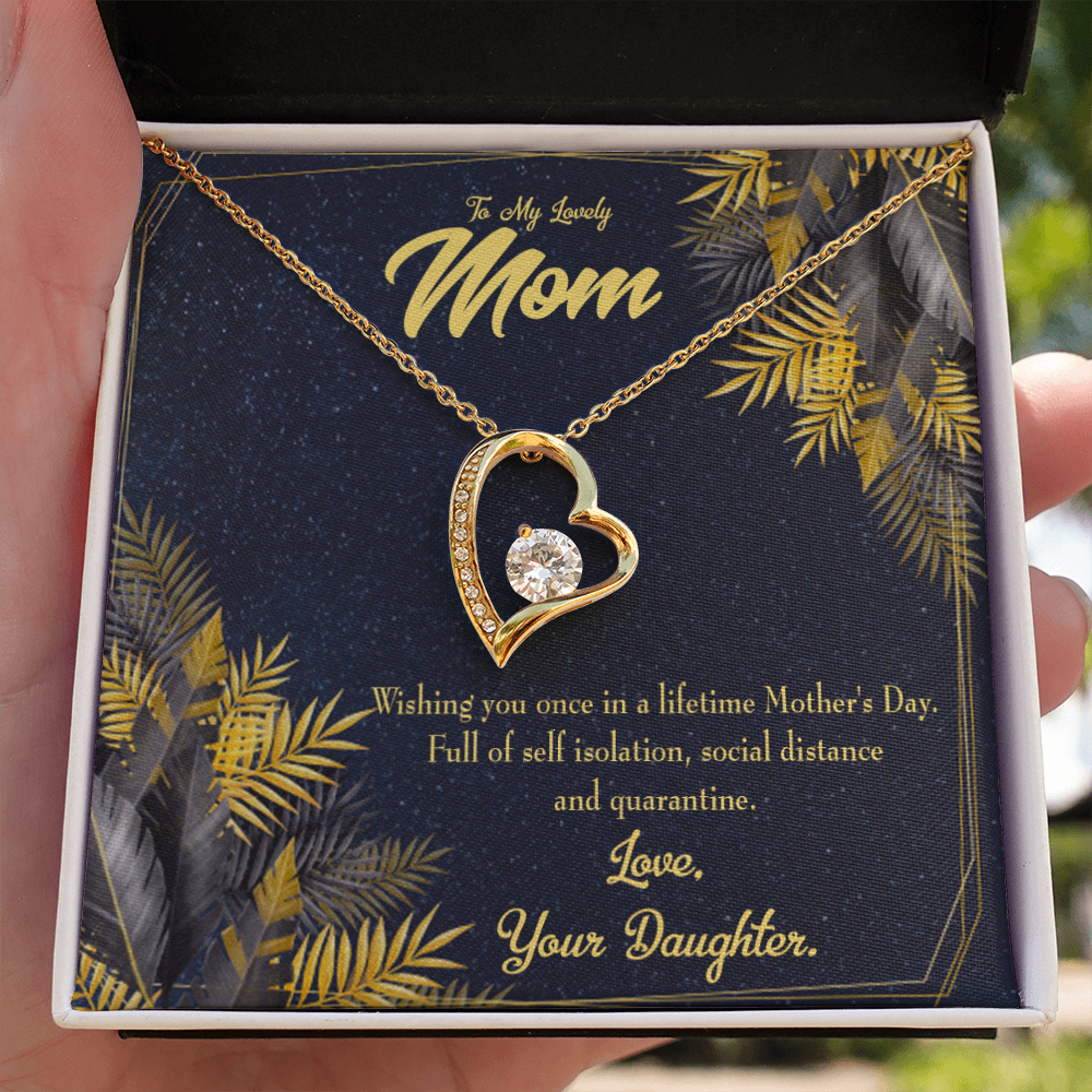 To My Daughter Daughter to Mom Forever Necklace w Message Card-Express Your Love Gifts