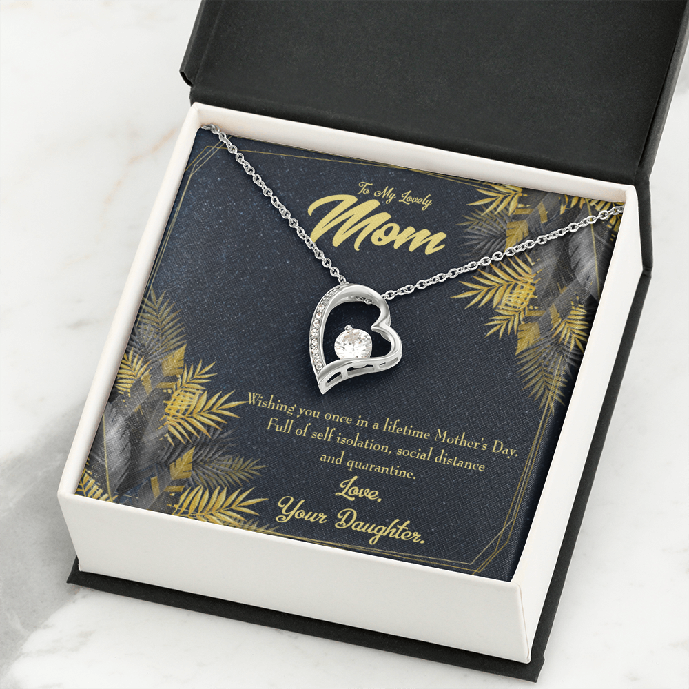 To My Daughter Daughter to Mom Forever Necklace w Message Card-Express Your Love Gifts