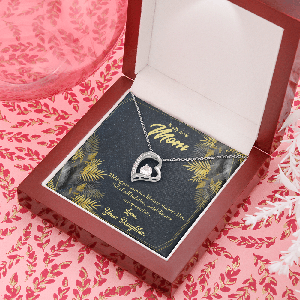 To My Daughter Daughter to Mom Forever Necklace w Message Card-Express Your Love Gifts