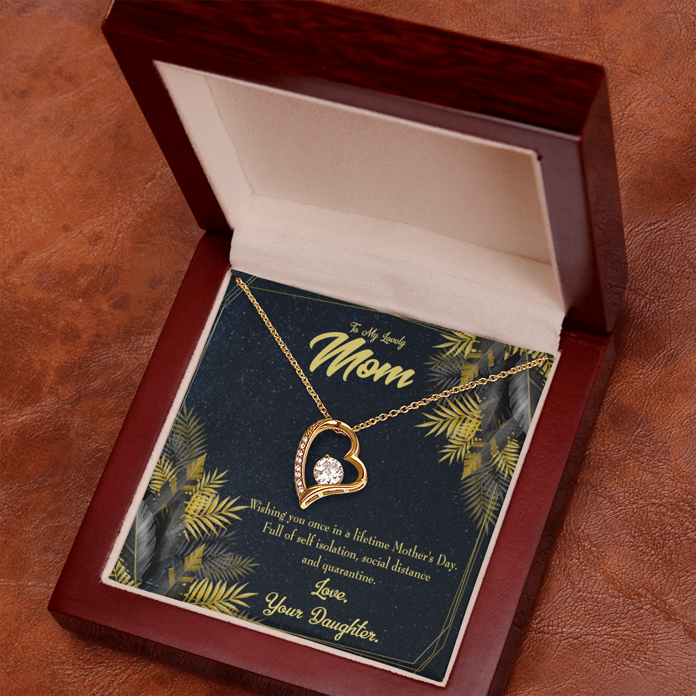 To My Daughter Daughter to Mom Forever Necklace w Message Card-Express Your Love Gifts