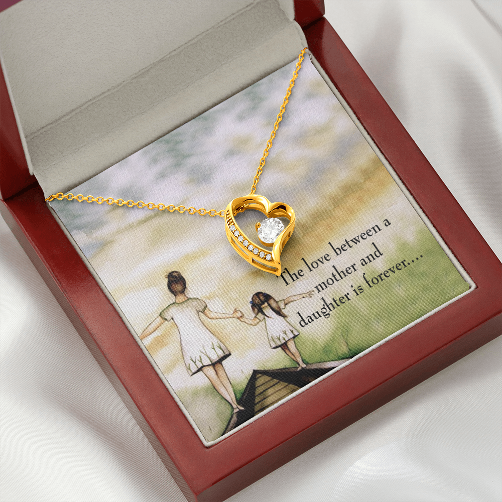 To My Daughter Eternal Love From Mom Forever Necklace w Message Card-Express Your Love Gifts