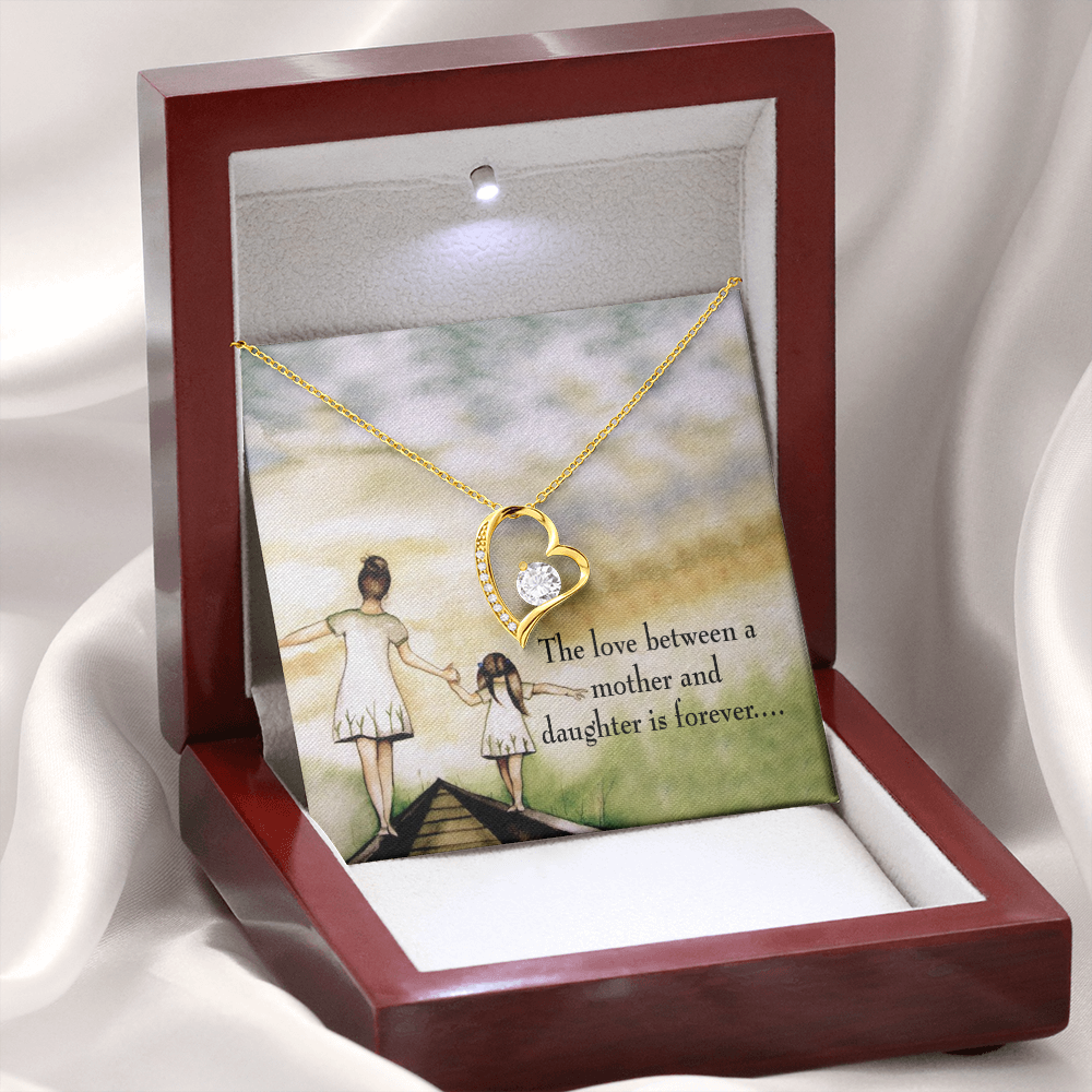 To My Daughter Eternal Love From Mom Forever Necklace w Message Card-Express Your Love Gifts