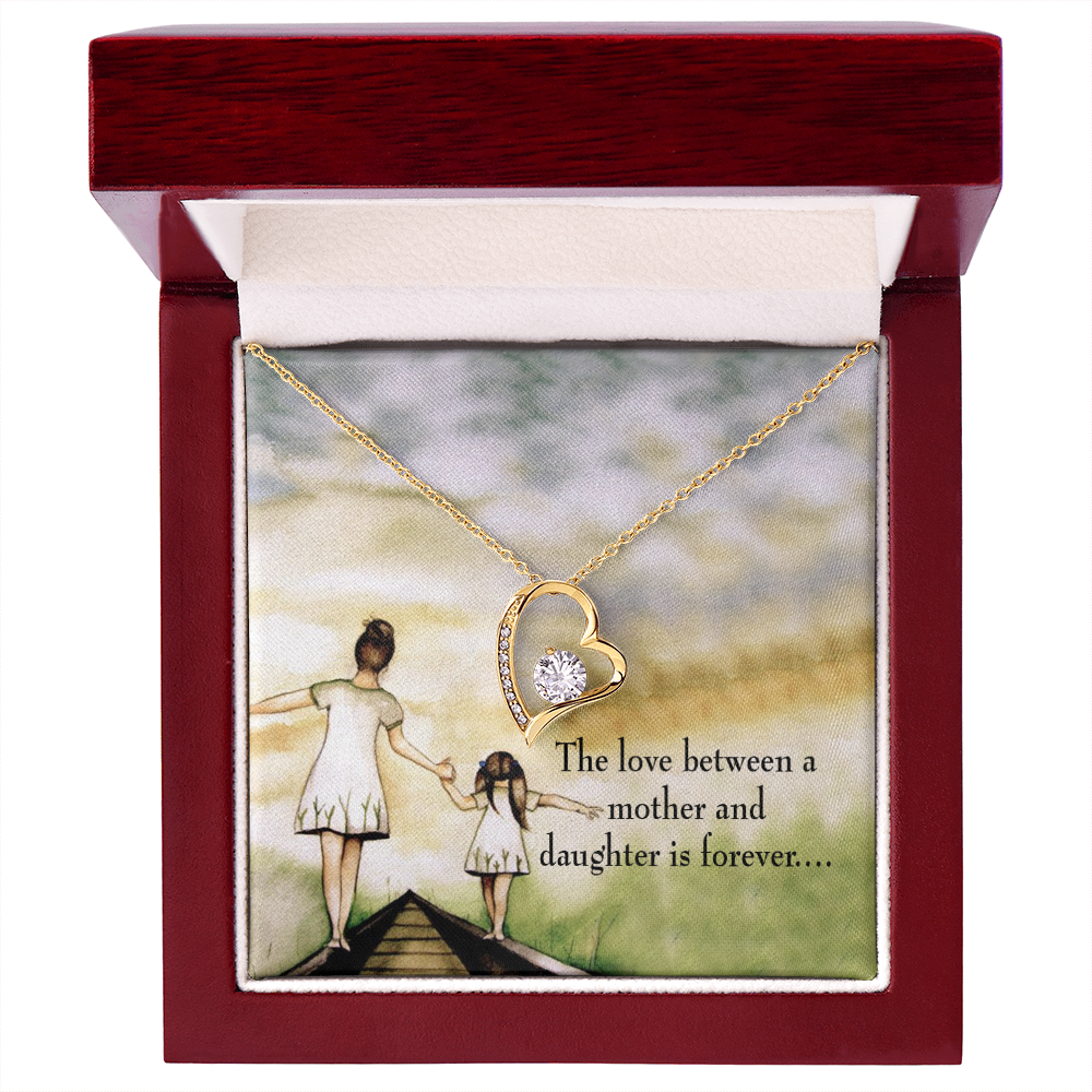 To My Daughter Eternal Love From Mom Forever Necklace w Message Card-Express Your Love Gifts