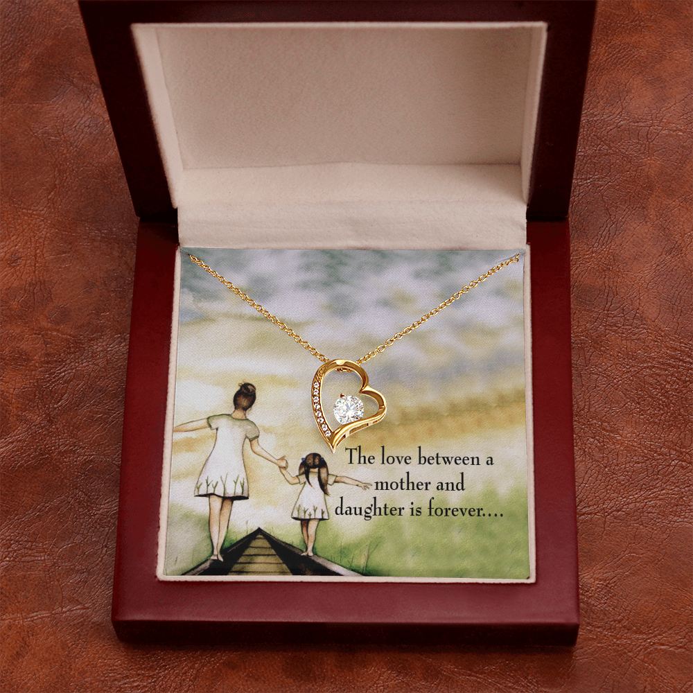 To My Daughter Eternal Love From Mom Forever Necklace w Message Card-Express Your Love Gifts