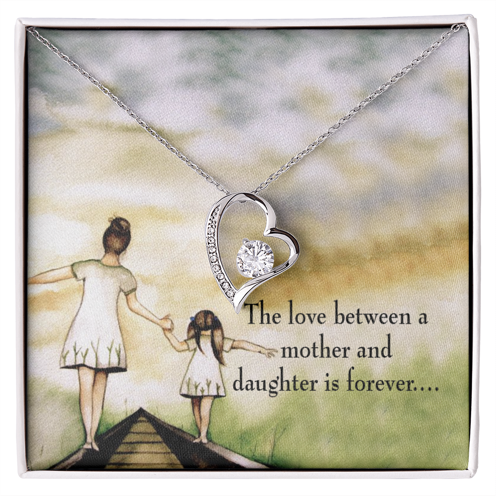 To My Daughter Eternal Love From Mom Forever Necklace w Message Card-Express Your Love Gifts