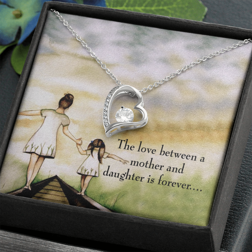 To My Daughter Eternal Love From Mom Forever Necklace w Message Card-Express Your Love Gifts