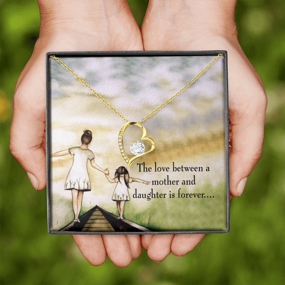 To My Daughter Eternal Love From Mom Forever Necklace w Message Card-Express Your Love Gifts