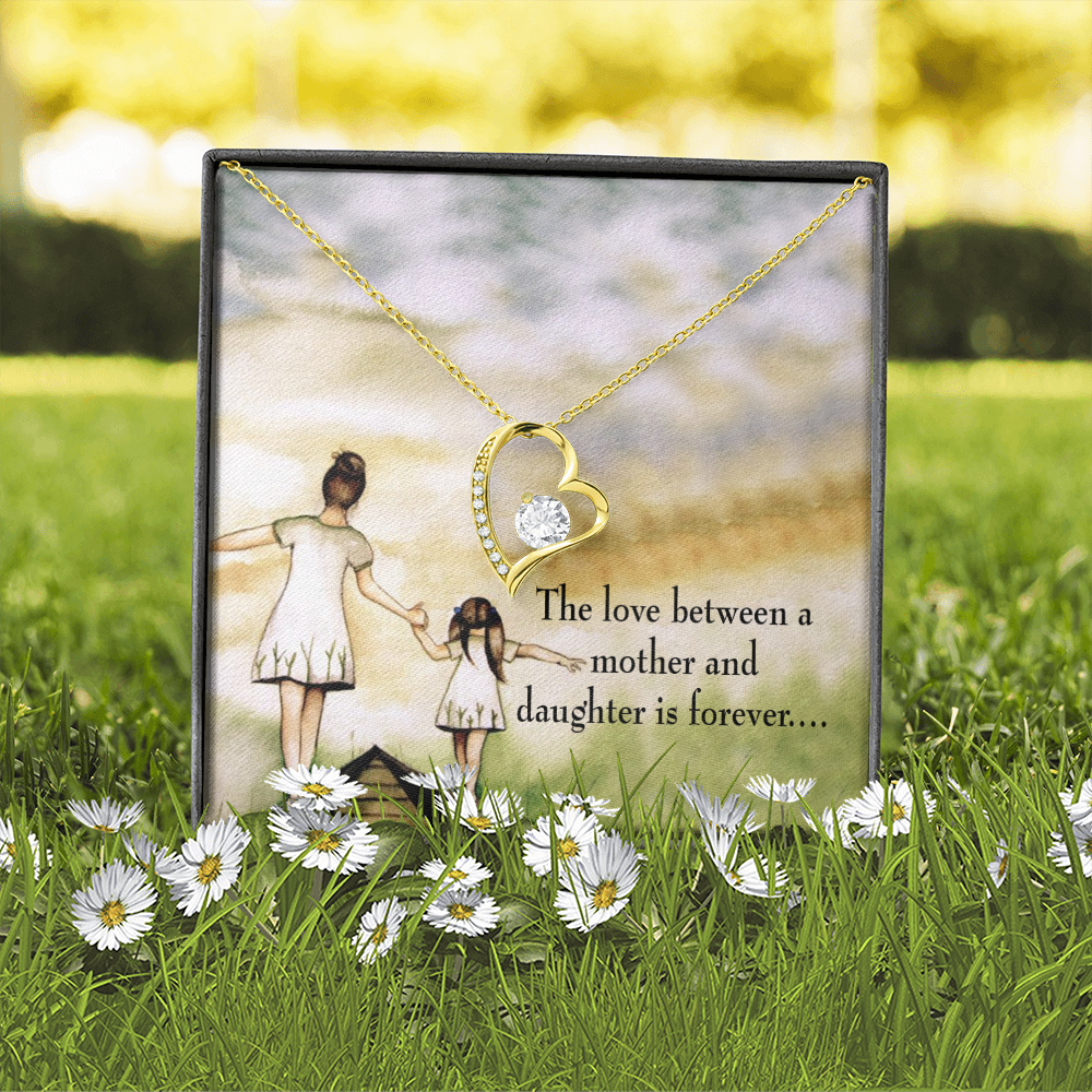 To My Daughter Eternal Love From Mom Forever Necklace w Message Card-Express Your Love Gifts