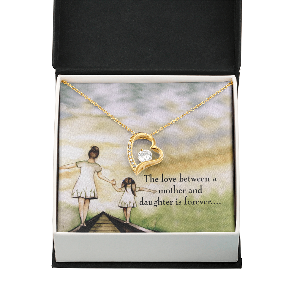 To My Daughter Eternal Love From Mom Forever Necklace w Message Card-Express Your Love Gifts