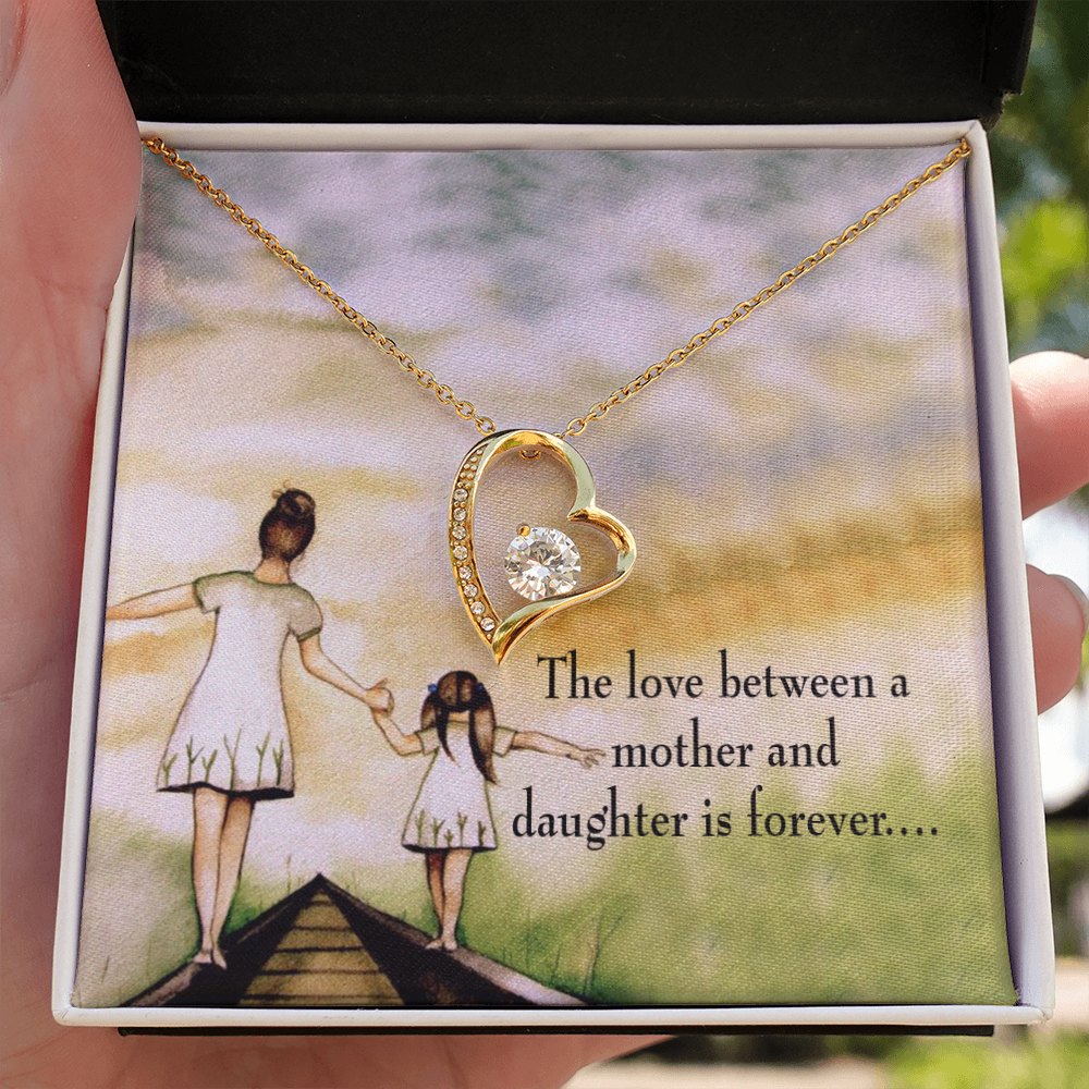 To My Daughter Eternal Love From Mom Forever Necklace w Message Card-Express Your Love Gifts