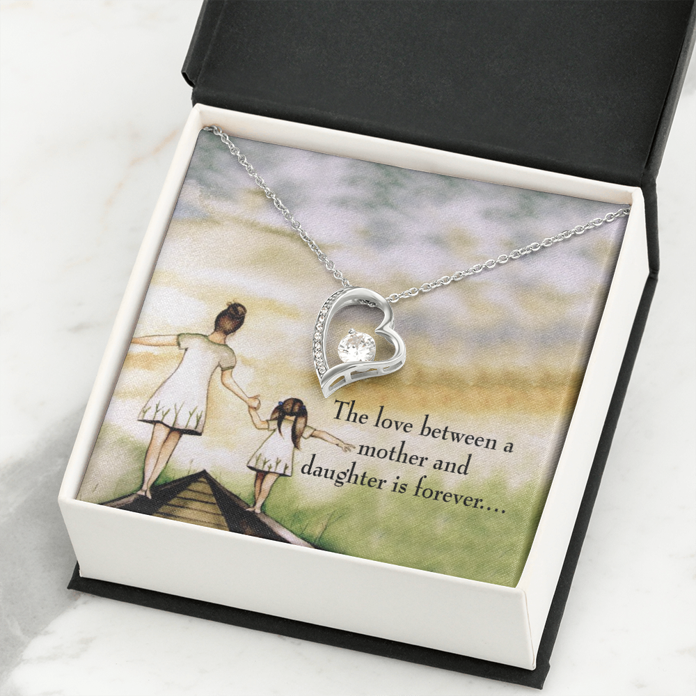 To My Daughter Eternal Love From Mom Forever Necklace w Message Card-Express Your Love Gifts