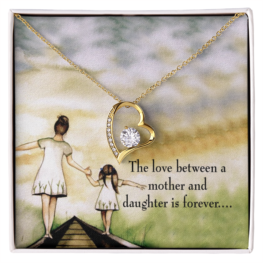 To My Daughter Eternal Love From Mom Forever Necklace w Message Card-Express Your Love Gifts